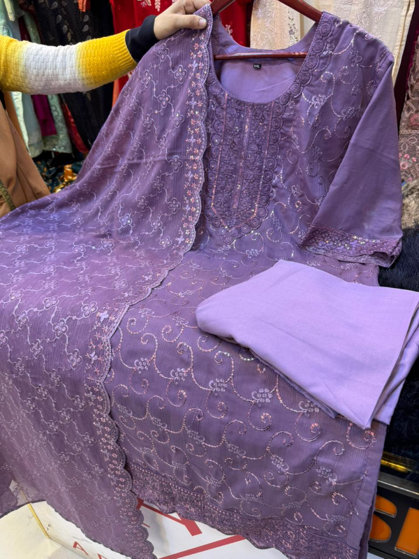 Premium Gold  Georgette Party Dress